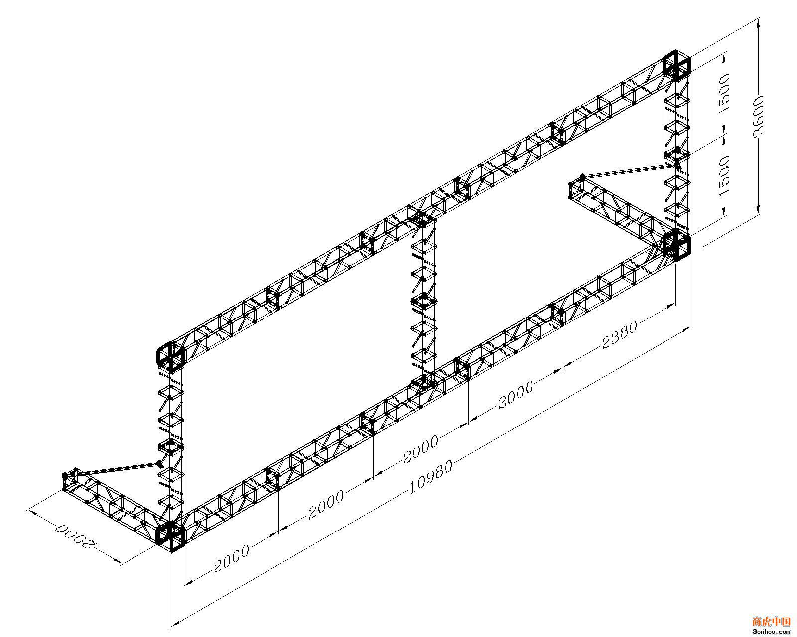 婚庆背景桁架的尺寸图片