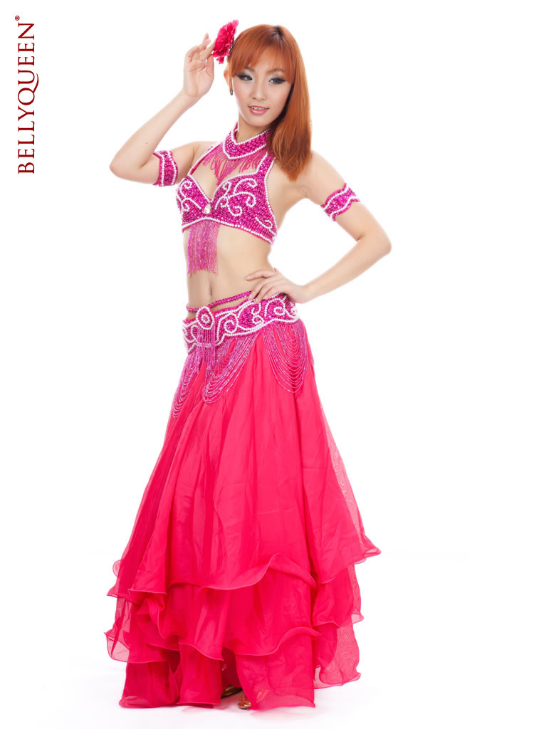 5 pieces Performance Dancewear Polyester Belly Dance Costumes For Women ...