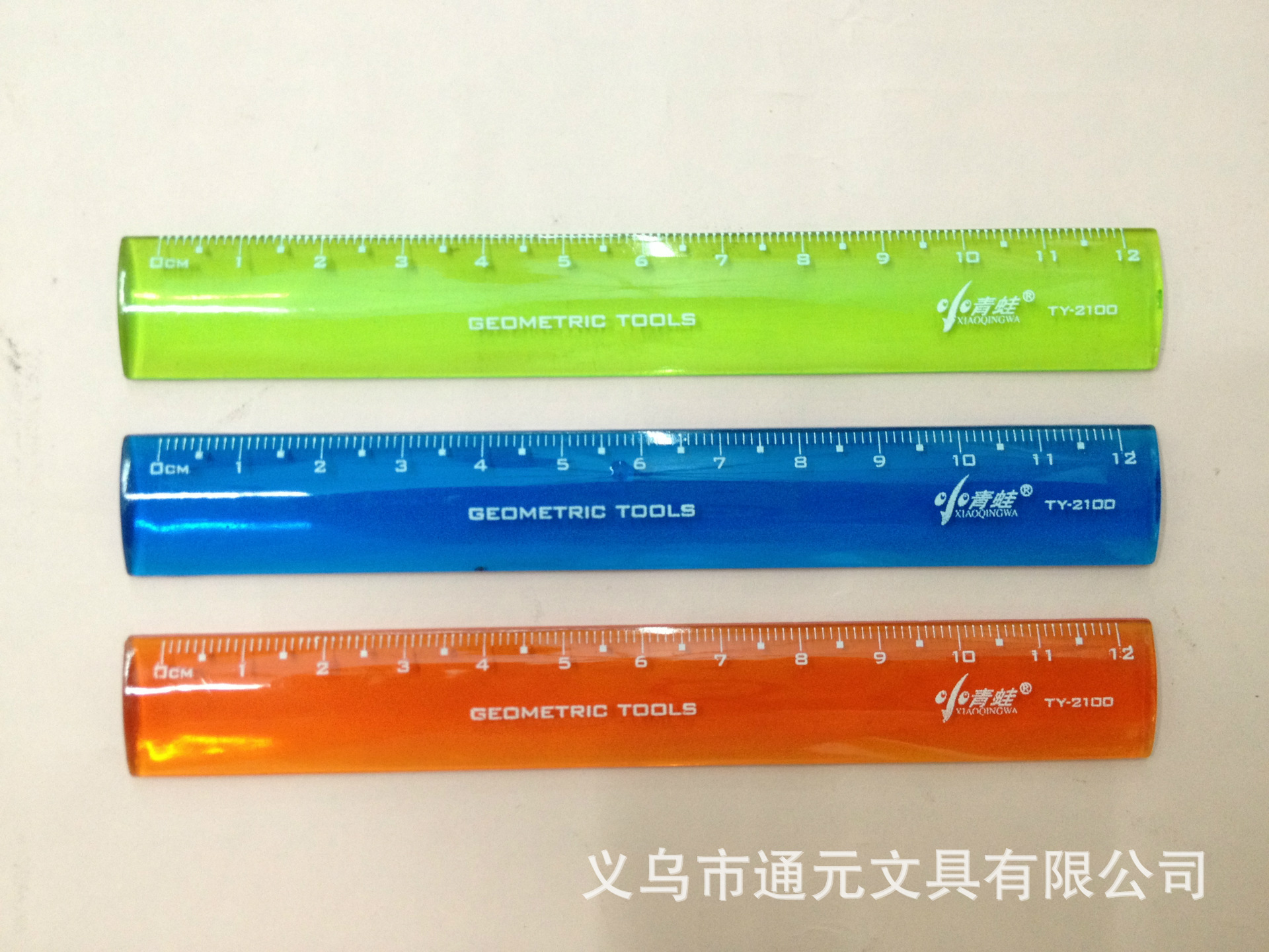 厂家直销小青蛙12cm直尺/塑料尺子/棒棒尺 橙绿蓝三色 小巧精美