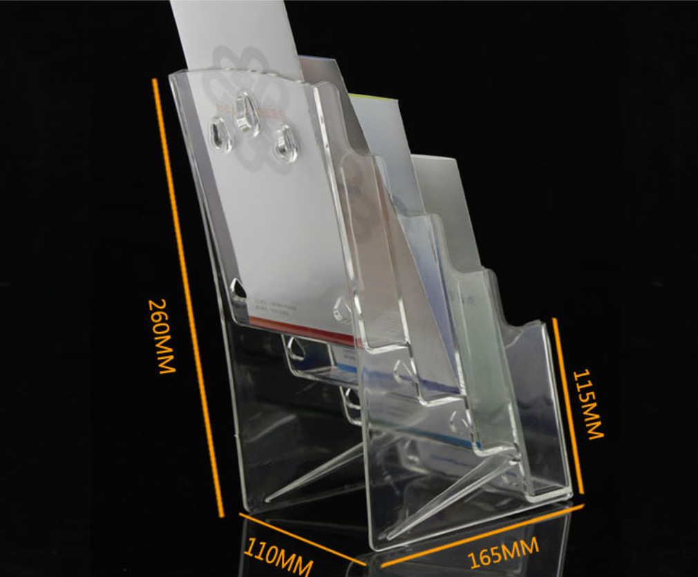 有機玻璃三摺頁架a6 4層 亞克力資料架 目錄架 廣告架 宣傳展示架圖片
