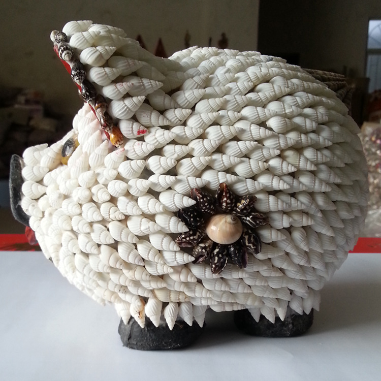 十二生肖海螺小米螺 创意贝壳工艺品 贝壳礼品 动物大福猪储钱罐图片