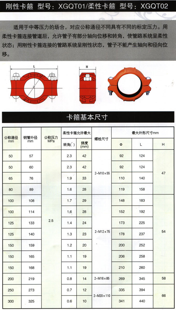 沟槽管件 卡箍管件 钢卡 卡箍 抱箍 dn100