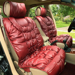 汽车坐垫羔羊皮保暖通用坐垫羽绒棉汽车冬季坐垫座垫 汽车用品