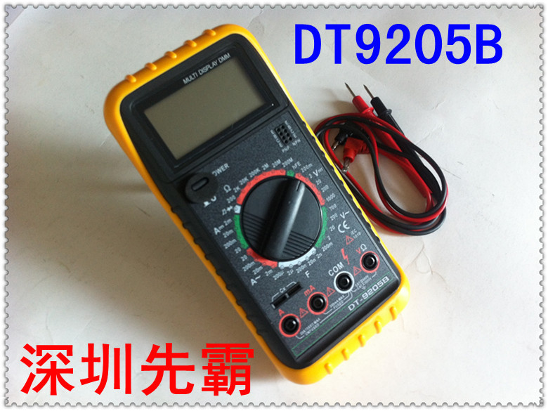 正品 先霸dt-9205b數顯萬用表液晶顯示屏lcd.3 1/2交直流電壓