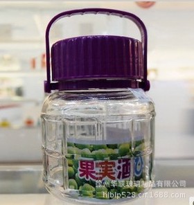 特价玻璃储物罐 泡酒瓶 自酿葡萄酒容器泡酒坛 泡菜坛 方格梅酒坛