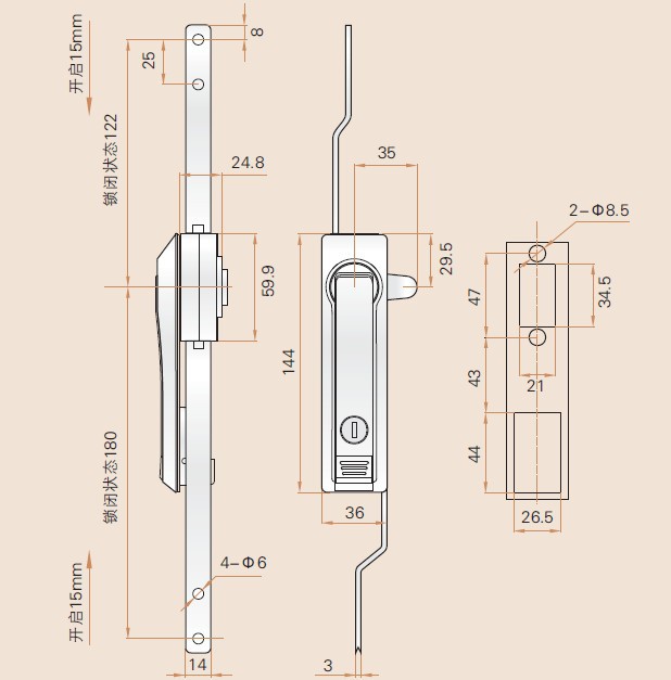 集装箱锁头安装图图片