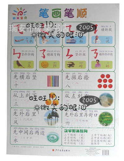 正版阳光宝贝大挂图 精品幼儿早教看图识字 双面平面挂图批发