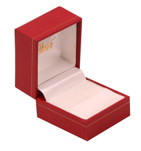 厂家生产定制戒指盒 红色戒指盒 高档皮盒 戒指礼品盒加工与生产