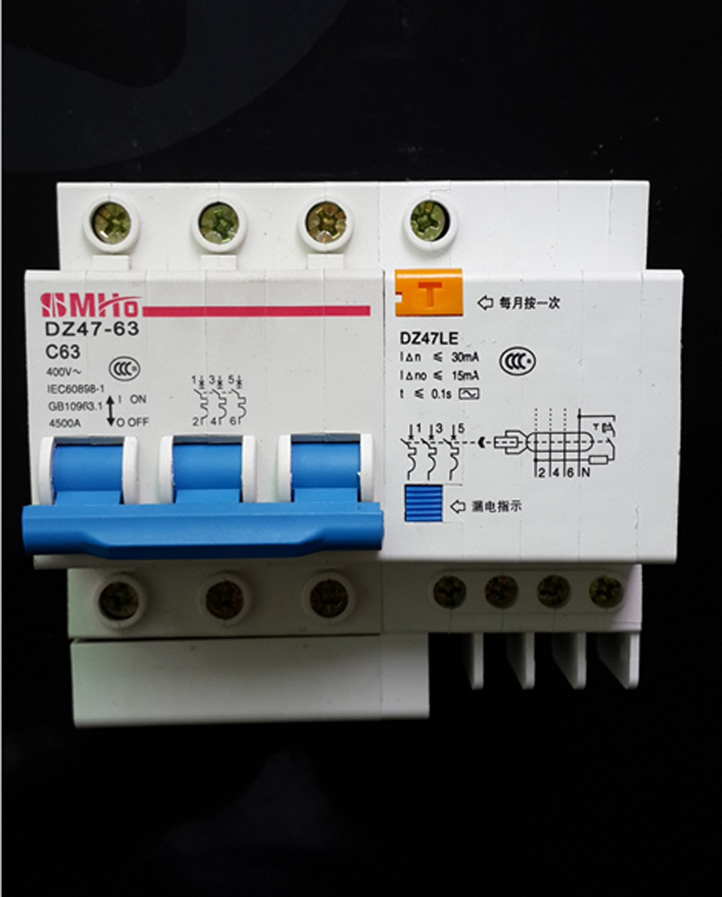 電氣與能源設備 低壓電器 低壓斷路器 dz47le-100a 3p4線100a漏電開關