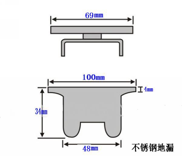 地漏不锈钢_防臭防虫_大排量_方形_拉丝_浴室阳台厨房地漏批发