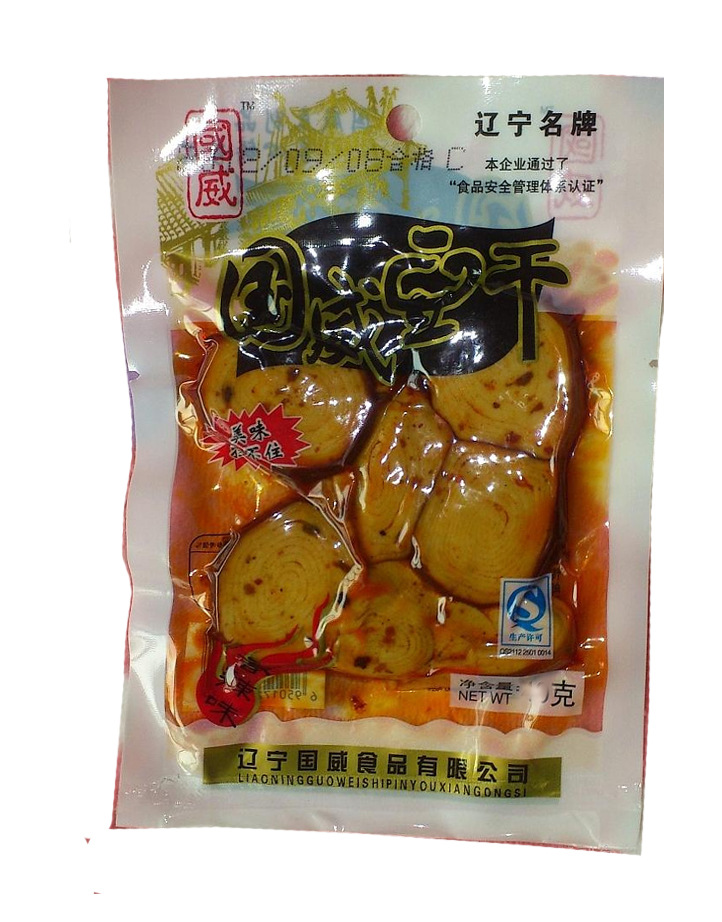 遼寧特產國威豆乾65g*120包香辣味豆腐火腿東北豆製品休.