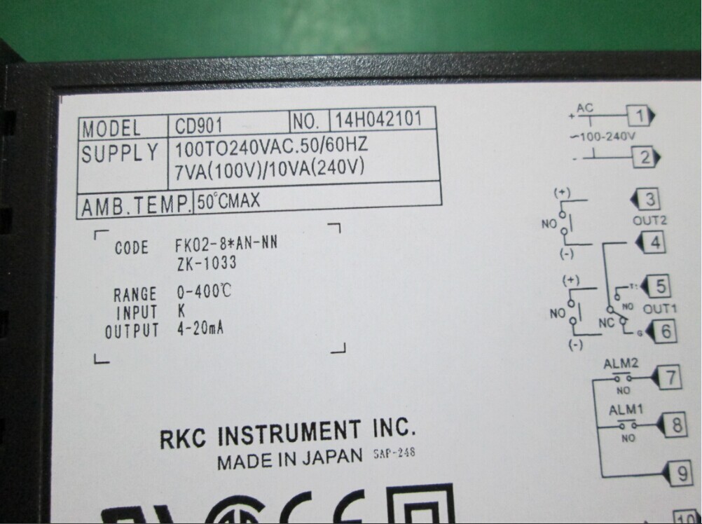 全新原装理化rkc温控表cd901fk028annn400度k型420ma