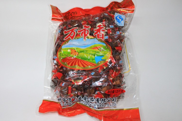 休闲零食品批发 万市香 独立包 烤肉粒 麻辣味 1*2*2.5kg