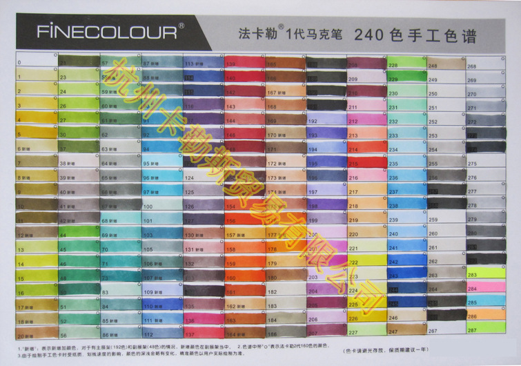 法卡勒马克笔一代72色套装 美术培训广告设计公司员工同事用画笔
