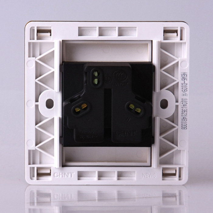 正泰牆壁開關6d系列三孔(眼)空調插座16a 批發零售 香檳
