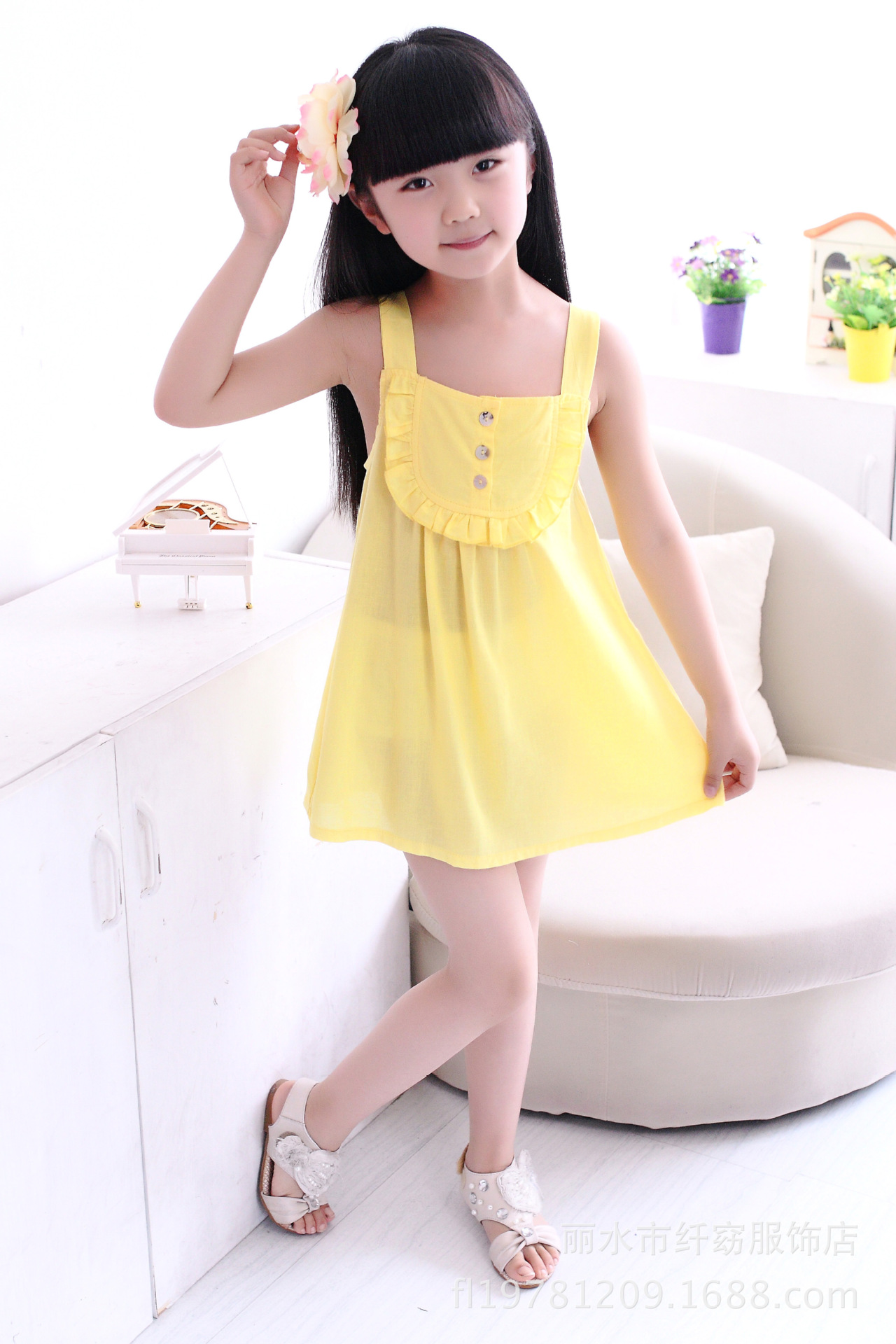 童装 女童夏装吊带裙 2014年新款裙子韩版宝宝背心裙 儿童连衣裙