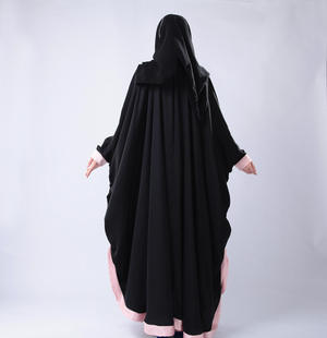 穆斯林服饰 公主装礼拜服超大长袍阿拉伯黑袍 伊斯兰回族服装w811