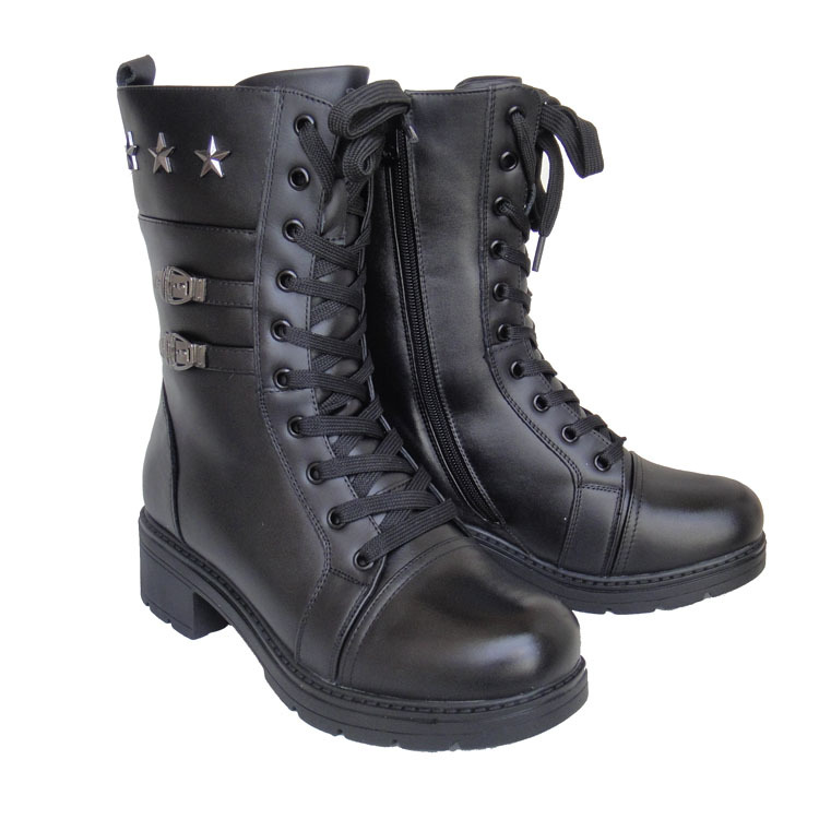 厂家批发3515强人女士军靴马丁靴冬季保暖皮毛一体女靴牛皮鞋