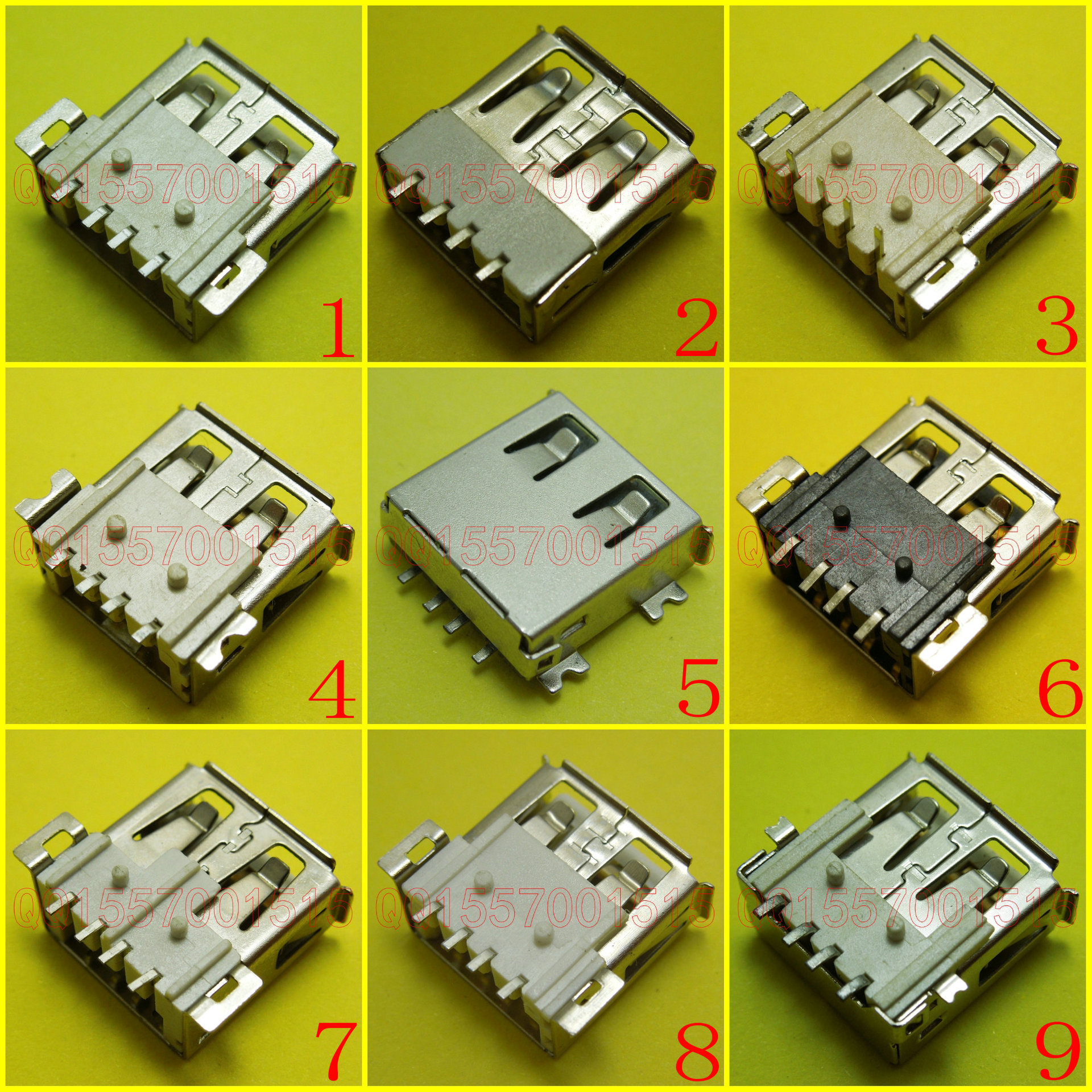 usb-a母座 af全貼片 smt耐高溫移動電源usb插口1.0/1.2柱