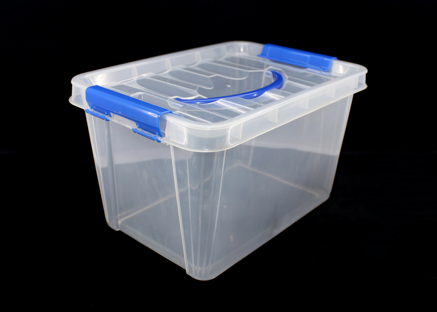 厂家批发手提收纳箱透明塑料手提箱 塑料透明箱储物箱图片