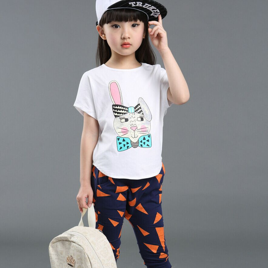 童装一件代发2015夏款新款韩版六一儿童节演出服女童套装两件套
