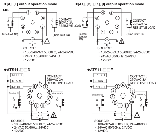 奥托尼克斯小型多功能模拟定时器ats系列 ats8