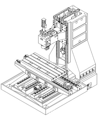 新品臺正立式加工中心銑床光機三軸線軌tom-l1370a