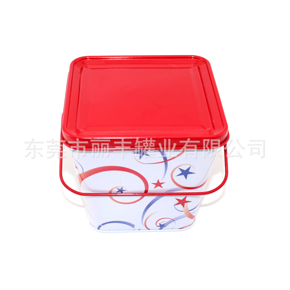 厂家直销 新款 有盖子 梯型铁桶 马口铁铁桶 礼品包装铁桶
