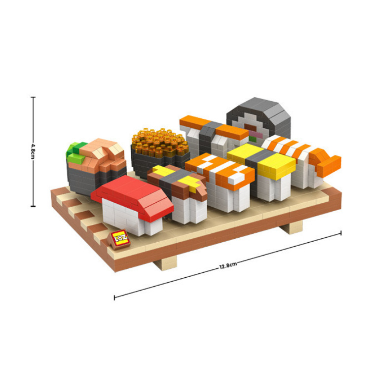 loz 小顆粒鑽石拼裝積木 9392日本壽司套餐 兒童創意益智玩具批發