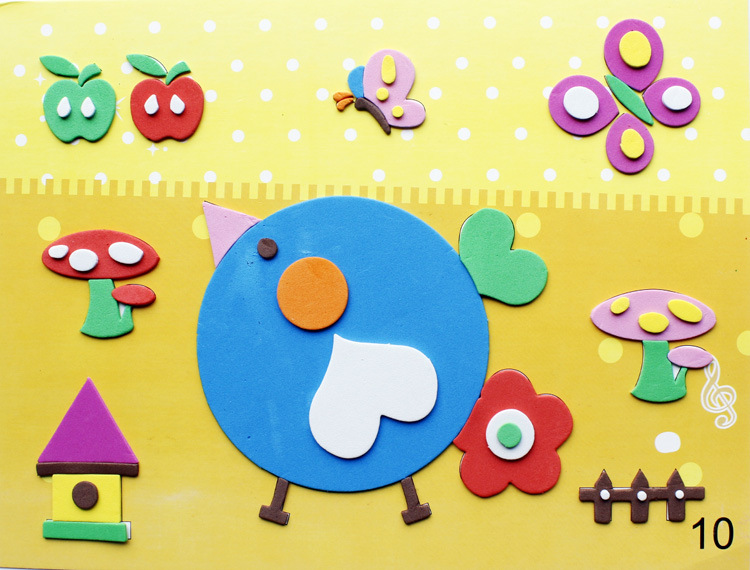 eva手工贴画 幼儿园立体贴纸 幼儿园生日礼品 儿童手工制作diy