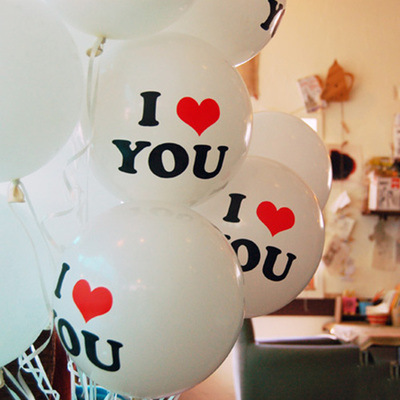 12寸圆形加厚乳胶氢气球 韩国进口心形结婚婚庆婚礼派对装饰气球