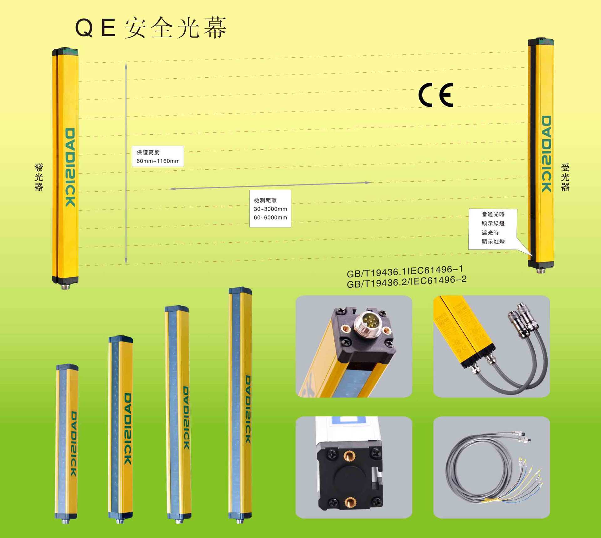 廠家直銷防水安全光柵紅外線傳感器dadisick大迪施克