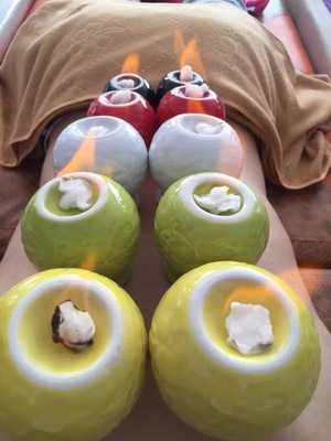 新款 陶瓷五行能量罐 火疗拔火罐 负离子拔罐器