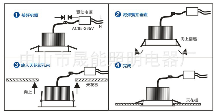 筒灯的结构分解图片