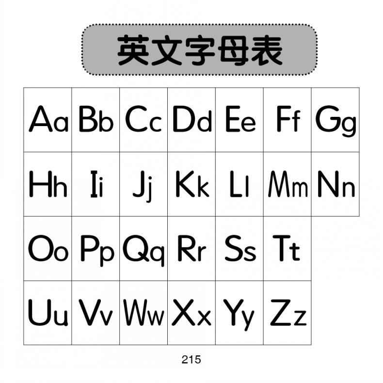abcdefg字母表格式图片