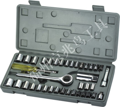 京兆鸟五金工具组套汽修工具 40pcs socket set 套筒组套