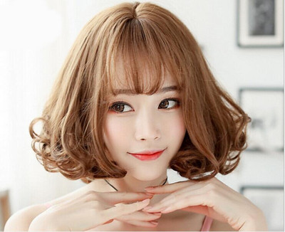 厂家直销韩国学生发型假发女短发短卷发波波头梨花头空气刘海
