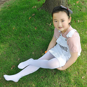 儿童连裤袜丝袜白色芭蕾女童丝袜儿童舞蹈袜中大童小孩袜子批发