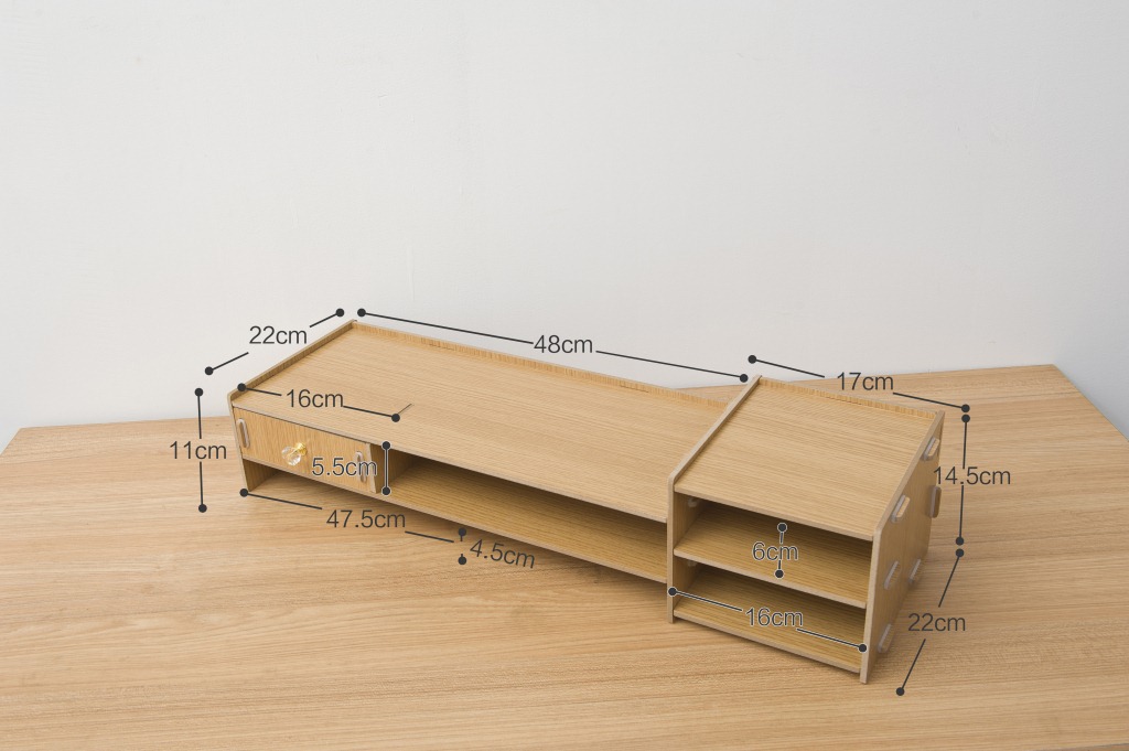 电脑液晶显示器增高架桌面收纳盒 抽屉式置物架键盘收纳2188-1