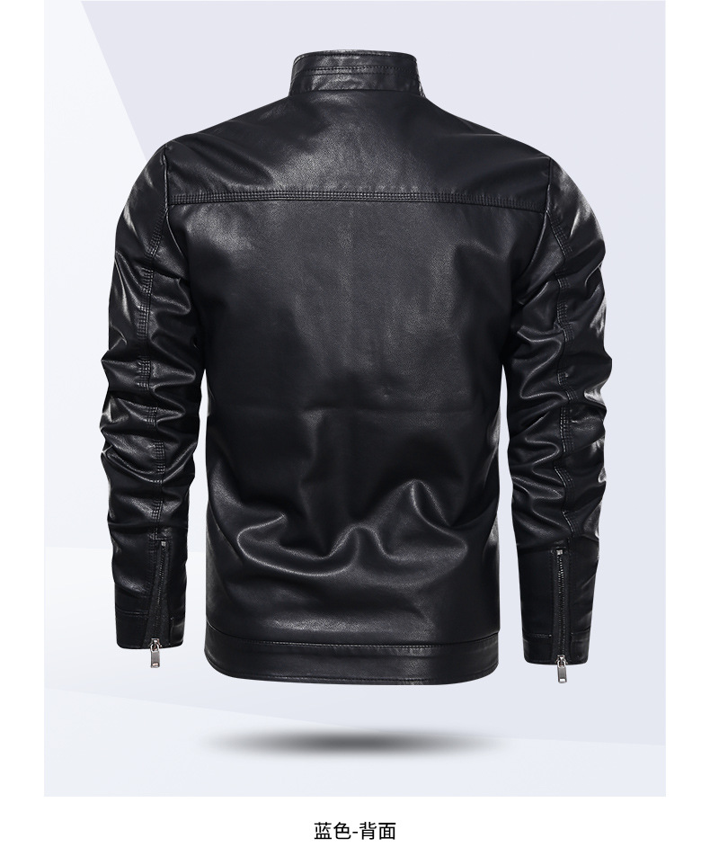 couro outwear masculino gola streetwear preto blusão 3xl