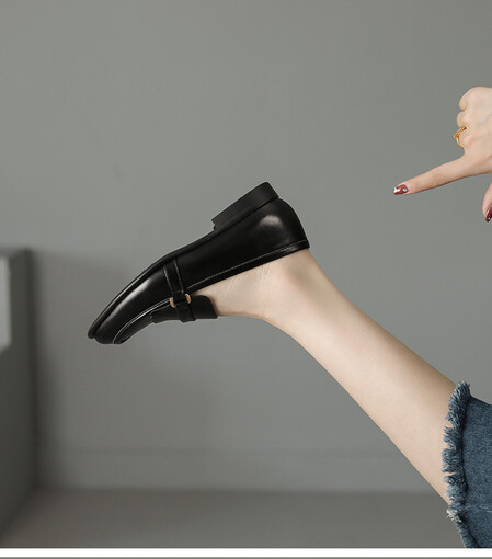 CHIKO Zalika Round Toe Block Heels Loafers Shoes