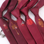 Newly married men's bridegroom happy tie magpie Chinese style red hand tie tie zipper wholesale direct supply