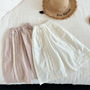 2024 New Summer Children's Girls' Korean-style All-match Pastoral Lace Straight Wide-leg Pants