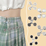 Women's Jeans Waist Button Adjustable Detach Pants Waist Button Non-perforated Metal Hook Wind Buckle