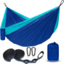 Factory direct outdoor single double parachute cloth hammock color matching nylon widened swing indoor leisure