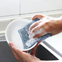 Washing dishes sponge wipe