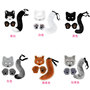 Faux Fur Fox Tail Cat Ears Wolf Cosplay Costume suit Plush Mask Claw Gloves Halloween