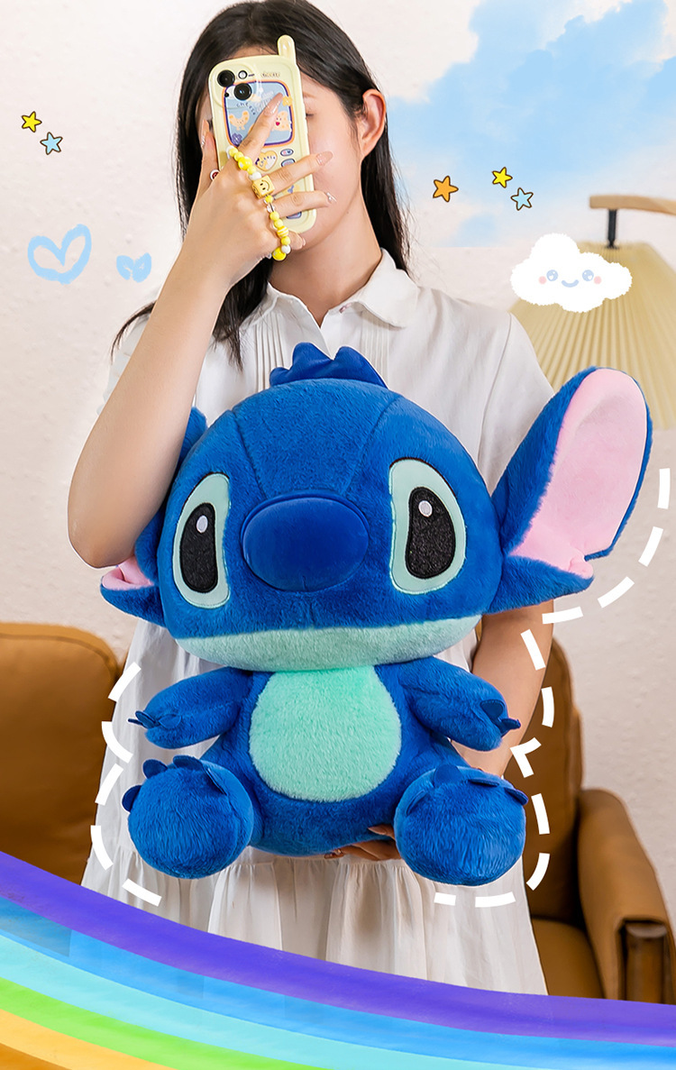 80cm Big Size Genuine Disney Stitch Plush Doll Toys Anime Lilo