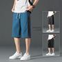 Shorts Men's Summer Casual Pants Fashion Trend Loose plus size Ice Silk Capri Pants 7 Points Outdoor Sports Pants Men