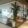 Office glass partition hotel fixed high compartment stainless steel screen indoor panoramic single-layer wave-clearing partition wall